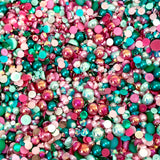 2-10mm Mixed Pearls and Rhinestones Resin Round Flat Back Loose Pearls #79 - 2000pcs