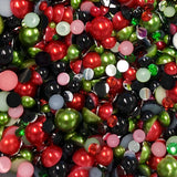2-10mm Mixed Pearls and Rhinestones Resin Round Flat Back Loose Pearls #54 - 2000pcs