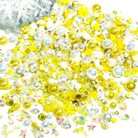 2-10mm Mixed Pearls & Rhinestones Round Flat Back Loose Pearls #118 - 2000pcs