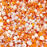 2-10mm Mixed Pearls & Rhinestones Round Flat Back Loose Pearls #123 - 2000pcs