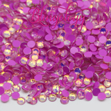 Purple Opal Luminous Glass Round Flat Back Loose Rhinestones