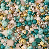 2-10mm Mixed Pearls and Rhinestones Resin Round Flat Back Loose Pearls #93 - 2000pcs
