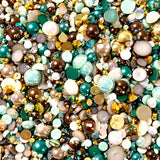 2-10mm Mixed Pearls and Rhinestones Resin Round Flat Back Loose Pearls #94 - 2000pcs