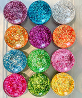 12 Pack Chunky Glitter