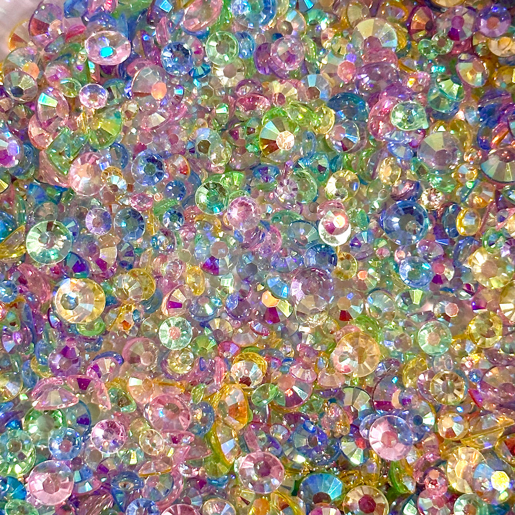2-6mm Mixed Easter 2023 Mix Mixed Resin Jelly Round Flat Back Loose Rhinestones #59 - 5000pcs