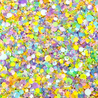 2-6mm Mixed Purple, Aqua, White, Orange, Pink Jelly Round Flat Back Loose Rhinestones #61 - 5000pcs