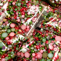 2-10mm Mixed Pearls and Rhinestones Resin Round Flat Back Loose Pearls #74 - 2000pcs