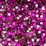 SS6-SS20/2-5mm Purple Round Flat Back Rhinestones Mixed Set #30 - 1000pcs