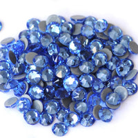 SS12/3mm Light Sapphire Blue Glass Round Flat Back Loose HOTFIX Rhinestones - 1440pcs