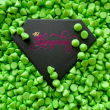 Live: $1 Pack - 100 Piece (10 x 10mm) Lime Green Plastic Cone Shape Stud Spike Beads Rock Punk DIY Phone Decoration