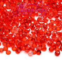 Medium Siam Transparent Jelly Resin Round Flat Back Loose Rhinestones