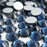 SS34/7mm Montana Navy Blue Glass Round Flat Back Loose Rhinestones - 288pcs