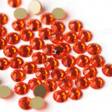 A1 Orange Glass Round Flat Back Loose Rhinestones - 288-14,400pcs