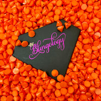 Live: $1 Pack - 100 Piece (10 x 10mm) Orange Plastic Cone Shape Stud Spike Beads Rock Punk DIY Phone Decoration