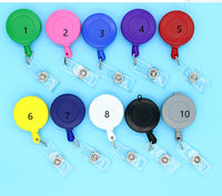 10 Piece Badge Reels , Hard Plastic Retractable Badge Reels