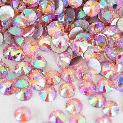 Pink AB Crystal Glass Rhinestones - SS16, 1440 pieces - 4mm Flatback, Round, Loose Bling - TheDecoKraft - 2