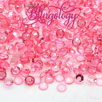 Pink Transparent Jelly Resin Round Flat Back Loose Rhinestones