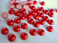 6mm Red Flatback Half Round Pearls - BULK 5,000 pieces - Loose, Bling, Nail Art, Decoden TDK-P032.1 - TheDecoKraft - 1