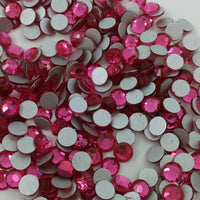 Rose Dark Pink Crystal Glass Rhinestones - SS34, 288 pieces - 7mm Flatback, Round, Loose Bling (TDK-GR1320) - TheDecoKraft - 1