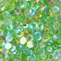 Green AB Transparent Glass Round Flat Back Loose Rhinestones