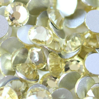 Light Citrine Yellow Crystal Glass Rhinestones - SS34, 288 pieces - 7mm Flatback, Round, Loose Bling - TheDecoKraft - 1