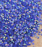 2-6mm Mixed Sapphire AB Jelly Resin Round Flat Back Loose Rhinestones
