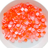 SS10/3mm NEON Orange Glass Round Flat Back Loose Rhinestones - 1440pcs