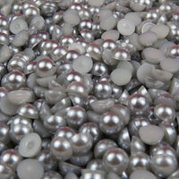 10mm Silver Gray Flatback Half Round Pearls - BULK 2,000 pieces - Loose, Bling, Nail Art, Decoden TDK-P063.1 - TheDecoKraft - 1