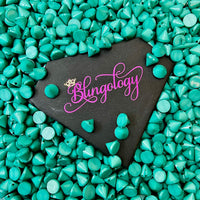Live: $1 Pack - 100 Piece (10 x 10mm) Teal Plastic Cone Shape Stud Spike Beads Rock Punk DIY Phone Decoration