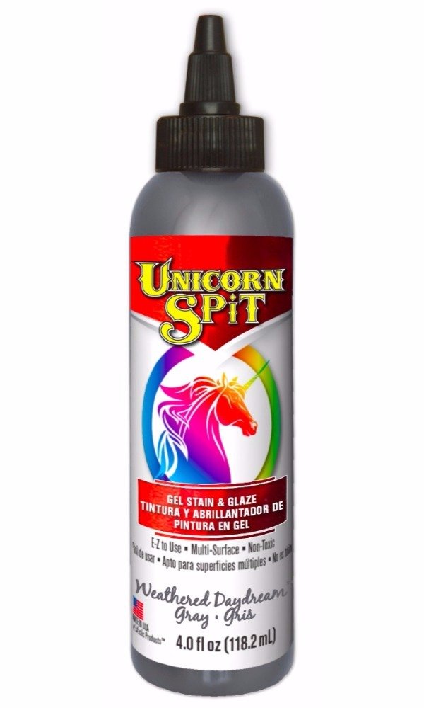 Unicorn Spit Paint, Gel Stain & Glaze (4 oz./118.2 ml) - Weathered Daydream Gray