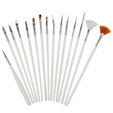 20 Pieces Nail Art Brush Set, Two Way Picker Pen, Painting, Drawing, Dotting, Polish Brush, Fan Brush, Manicure Tools, Nail Polish Brushes