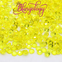 Citrine Transparent Jelly Resin Round Flat Back Loose Rhinestones