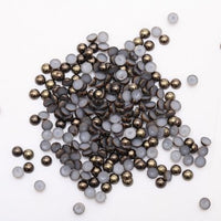 10mm Dark Coffee Resin Round Flat Back Loose Pearls
