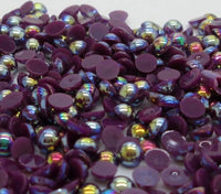 2-10mm Mixed Dark Purple AB Flatback Half Round Pearls - 30 grams / 500 pieces - Loose, Bling, Nail Art, Decoden TDK-P062 - TheDecoKraft