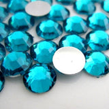 2-6mm Mixed Dark Aquamarine Resin Round Flat Back Loose Rhinestones  - 5000pcs