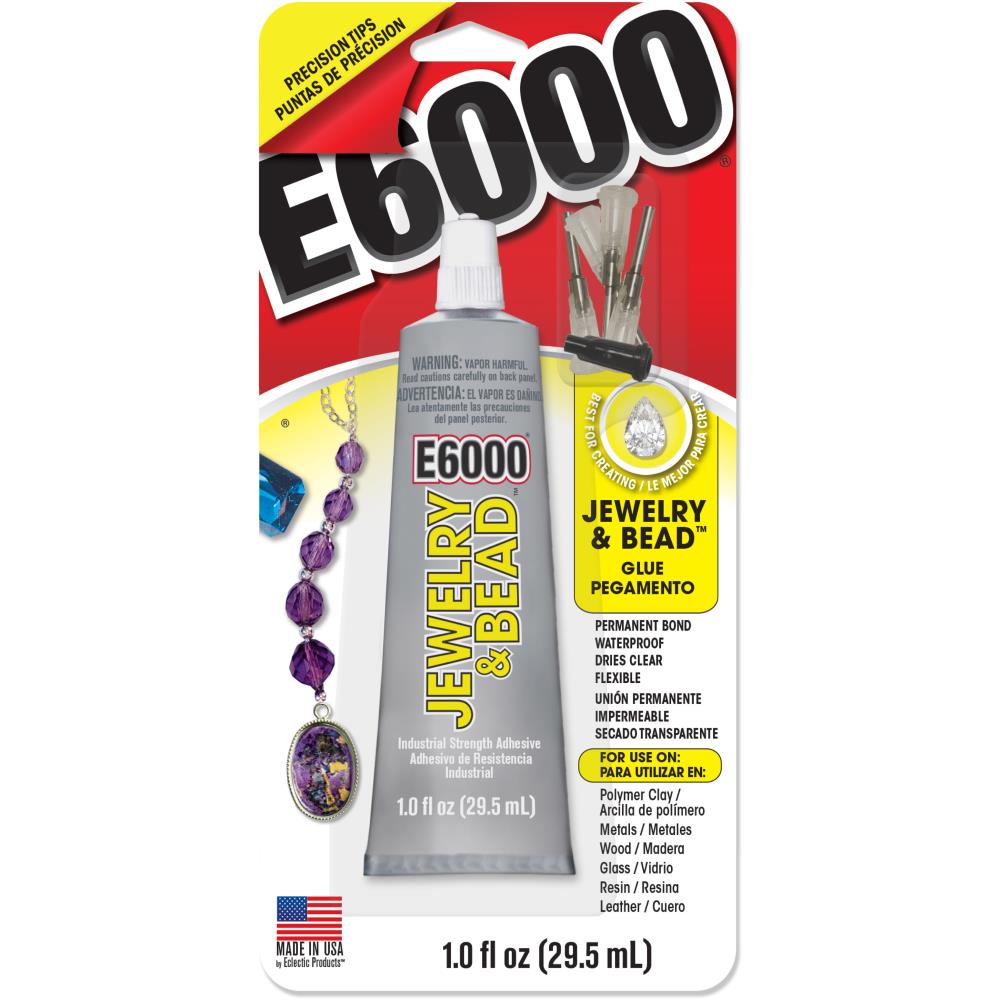 E6000 Jewelry & Bead Adhesive with Precision Tips - 1 oz/29.5ml