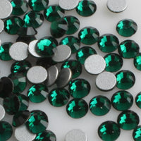 Emerald Green Crystal Glass Rhinestones - SS34, 288 pieces - 7mm Flatback, Round, Loose Bling - TheDecoKraft - 1
