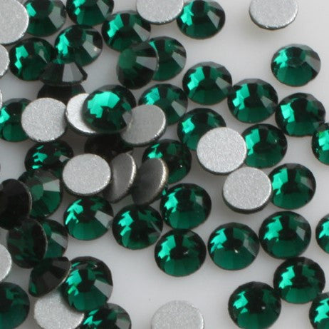 Emerald Green Crystal Glass Rhinestones - SS30, 288 Pieces - 6mm Flatback, Round, Loose Bling - TheDecoKraft - 1
