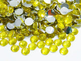 4mm Citrine Yellow Resin Round Flat Back Loose Rhinestones