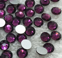 4mm Grape Purple Resin Round Flat Back Loose Rhinestones