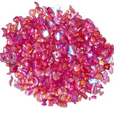 Mixed Shape Resin Rhinestones Hot Pink AB Transparent Rhinestones, Heart, Round, Star, Moon, Diamond Flat Back Loose Rhinestones - 500pcs