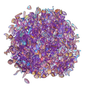 Mixed Shape Resin Rhinestones Light Amethyst AB Purple Transparent Rhinestones, Heart, Round, Star, Moon, Diamond Flat Back Loose Rhinestones - 500pcs