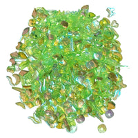 Mixed Shape Resin Rhinestones Light Peridot Green AB Transparent Rhinestones, Heart, Round, Star, Moon, Diamond Flat Back Loose Rhinestones - 500pcs