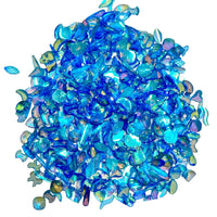 Mixed Shape Resin Rhinestones Capri Blue AB Blue Transparent Rhinestones, Heart, Round, Star, Moon, Diamond Flat Back Loose Rhinestones - 500pcs