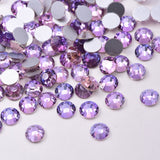 SS3/1mm Violet Glass Round Flat Back Loose Rhinestones - 1440pcs