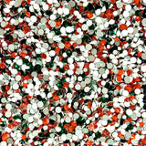 SS6-SS20/2-5mm White, Orange, Green Glass Round Flat Back Rhinestones Mixed Set #32 - 1000pcs