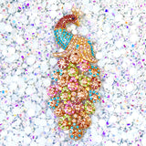 Gorgeous Bling Crystal Multi Color Rhinestone Peacock Alloy Cabochons Decoden DIY Phone Accessory