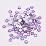 SS3/1mm Violet Glass Round Flat Back Loose Rhinestones - 1440pcs