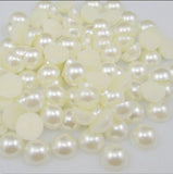 5mm Ivory Resin Round Flat Back Loose Pearls
