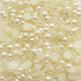 5mm Ivory Resin Round Flat Back Loose Pearls